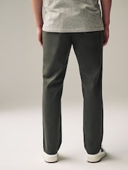 Green Khaki Straight Fit Stretch Chinos Trousers - Image 4 of 9