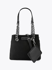 Carvela Black Micro Suede Mini Cammie Shoulder Bag - Image 1 of 5