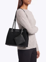 Carvela Black Micro Suede Mini Cammie Shoulder Bag - Image 2 of 5