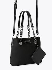 Carvela Black Micro Suede Mini Cammie Shoulder Bag - Image 3 of 5