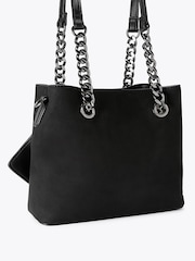 Carvela Black Micro Suede Mini Cammie Shoulder Bag - Image 4 of 5