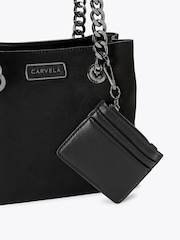 Carvela Black Micro Suede Mini Cammie Shoulder Bag - Image 5 of 5