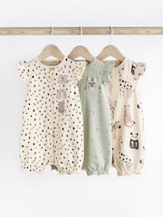 Black/White Baby Rompers 3 Pack - Image 1 of 10