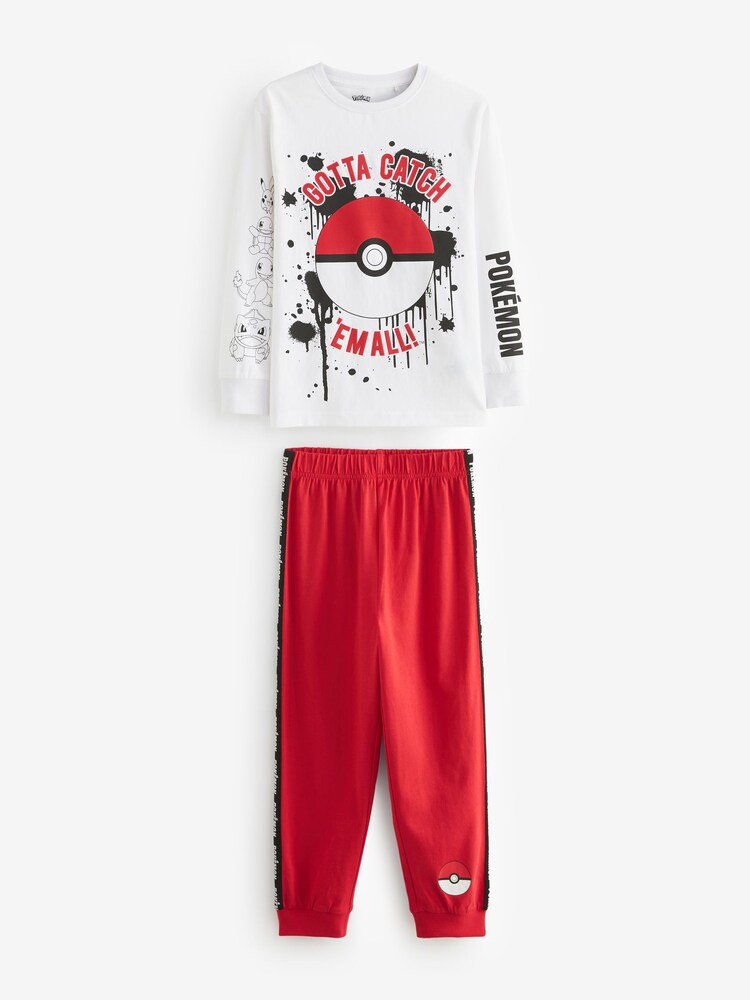 Pokémon Red/White License Pyjamas (4-14yrs) - Image 1 of 4