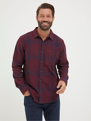 FatFace Red Windowpane Check Shirt - Image 1 of 4