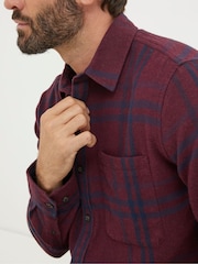 FatFace Red Windowpane Check Shirt - Image 3 of 4