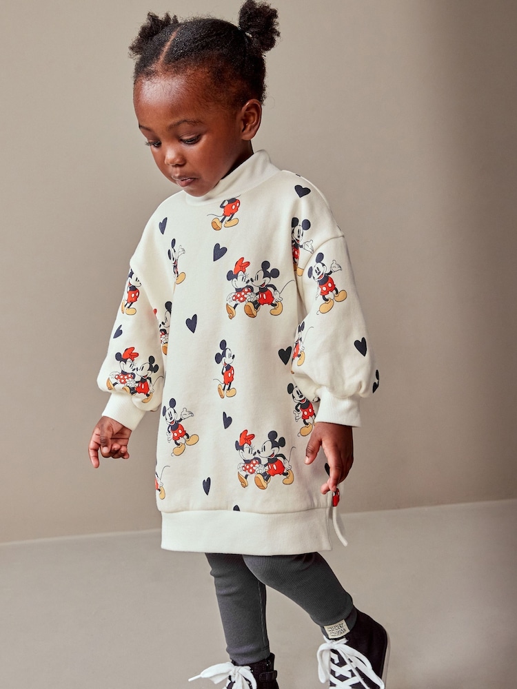 Black/White Disney Dress and Leggings Set (3mths-7yrs) - Image 1 of 8