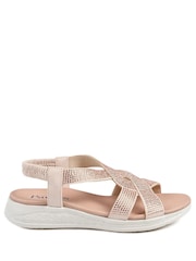 Pavers Pink Stretch Fit Embellished Daily Sandals - Image 3 of 5