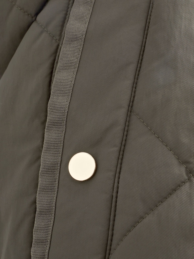 Khaki Green Quilted Gilet - Image 7 of 7 Khaki Green Quilted Gilet - Image 7 of 7