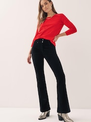 Black Lift, Style And Shape Flare Corduroy Jeans - Image 1 of 8