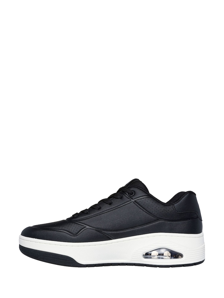 Skechers Black Uno Court Trainers - Image 2 of 5