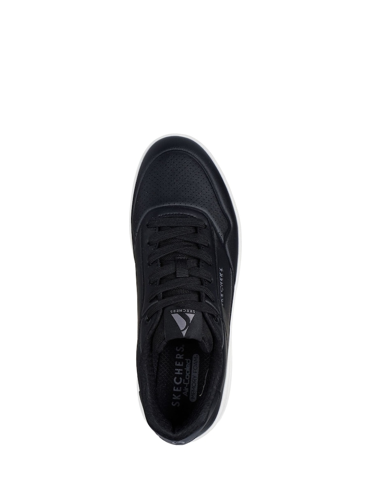 Skechers Black Uno Court Trainers - Image 5 of 5