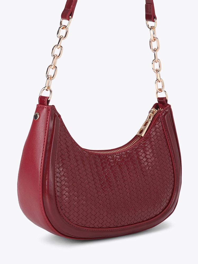 Carvela Red Minori Scoop Woven Shoulder Bag - Image 5 of 5 Carvela Red Minori Scoop Woven Shoulder Bag - Image 5 of 5