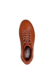 Skechers Brown Court Break Double Vented Slip In Trainers - Image 4 of 5