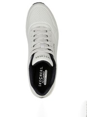 Skechers Grey Standard Fit Mens Uno Stand On Air Lace-Up Sports Trainers - Image 2 of 5