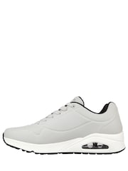 Skechers Grey Standard Fit Mens Uno Stand On Air Lace-Up Sports Trainers - Image 4 of 5