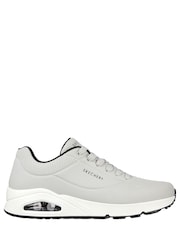 Skechers Grey Standard Fit Mens Uno Stand On Air Lace-Up Sports Trainers - Image 5 of 5