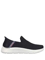 Skechers Black/Grey Mens Go Walk Slip In Trainers - Image 1 of 5