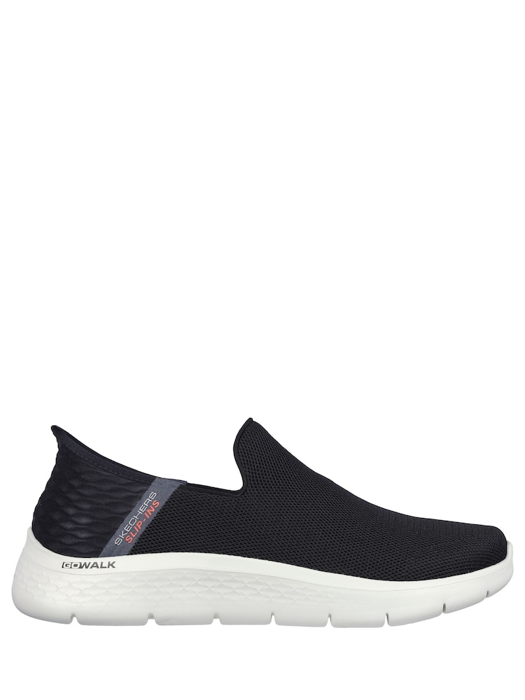 Skechers Black/Grey Mens Go Walk Slip In Trainers - Image 1 of 5
