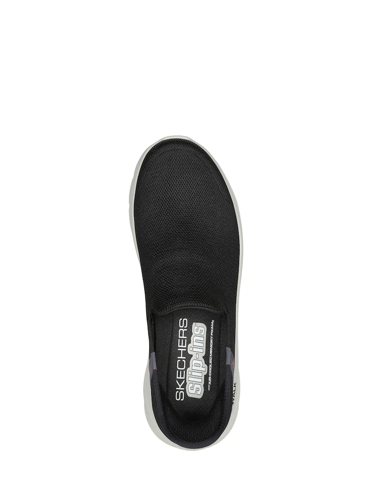Skechers Black/Grey Mens Go Walk Slip In Trainers - Image 2 of 5