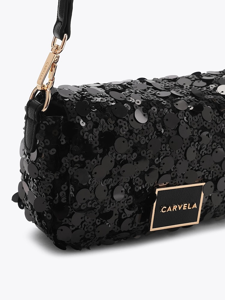 Carvela Black Jessica Sequin Emebllished Bag - Image 4 of 4 Carvela Black Jessica Sequin Emebllished Bag - Image 4 of 4
