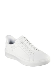 Skechers White Court Break Double Vented Slip In Trainers - Image 3 of 5