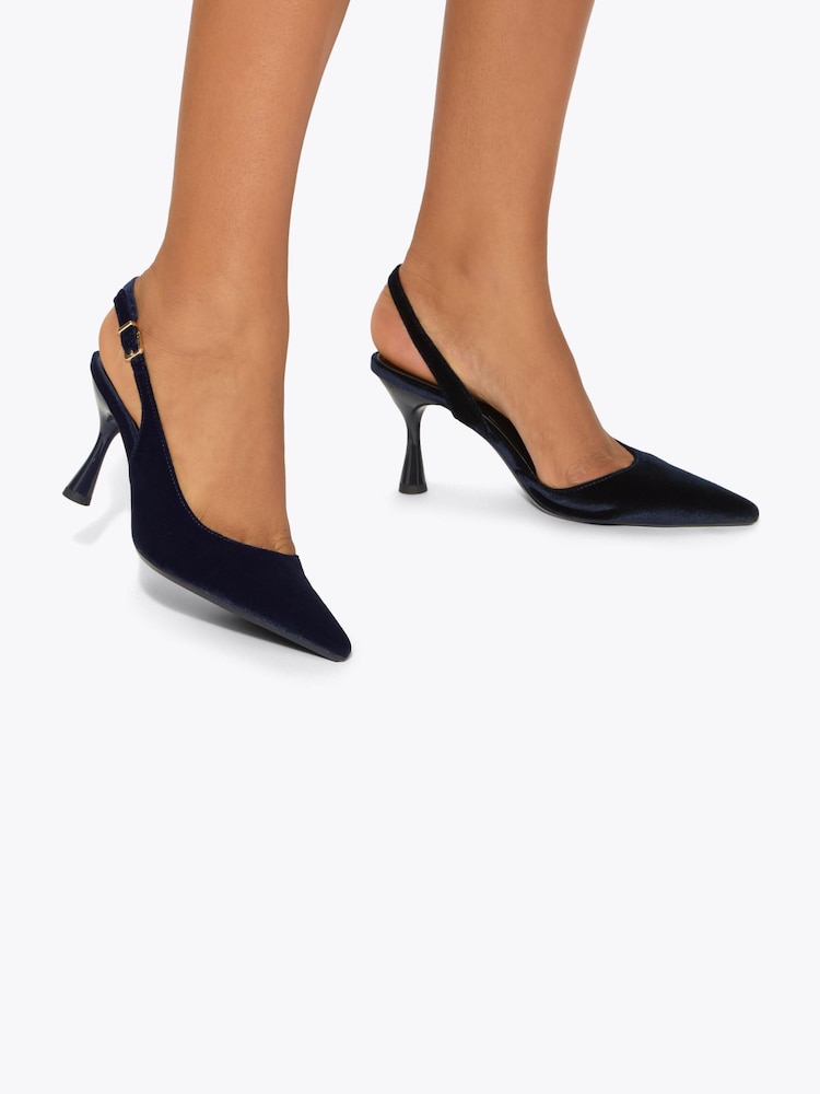 KG Kurt Geiger Blue Autumn D'Orsay Heeled Shoes - Image 2 of 5 KG Kurt Geiger Blue Autumn D'Orsay Heeled Shoes - Image 2 of 5