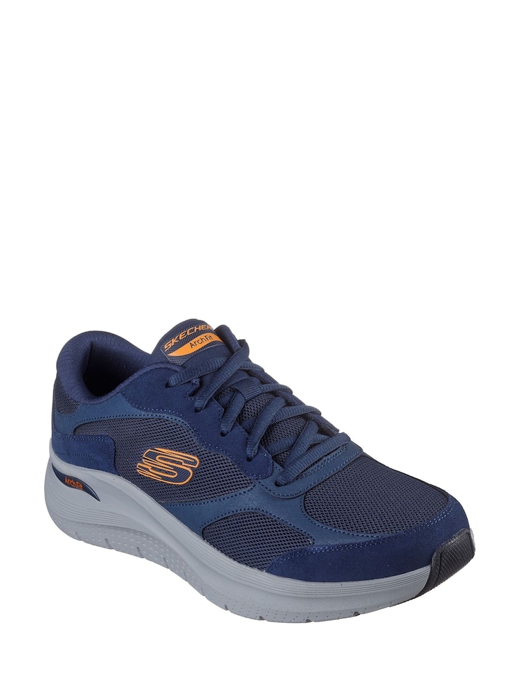 Синий с хромированной отделкой - кроссовки Skechers Arch Fit 2.0 - Изображение 2 из 3