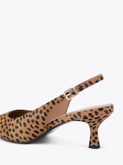 KG Kurt Geiger Tilly Slingback Leopard Print Heeled Shoes - صورة 5 من 5