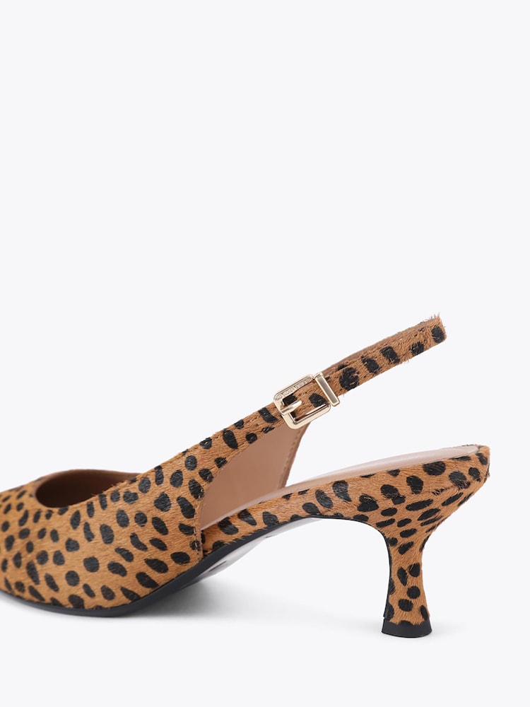 KG Kurt Geiger Tilly Slingback Leopard Print Heeled Shoes - صورة 5 من 5 KG Kurt Geiger Tilly Slingback Leopard Print Heeled Shoes - صورة 5 من 5