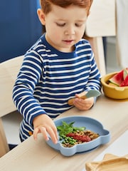JoJo Maman Bébé Blue My First Silicone Mealtime Bear Set - Image 6 of 7
