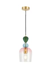 Visconte by BHS Brass Vietri Glass Pendant Pendant Ceiling Light - Image 3 of 5