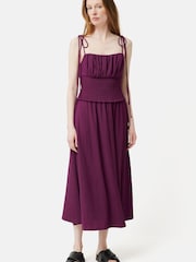Jigsaw Purple Crinkle Jersey Strap Dress - Image 1 of 5