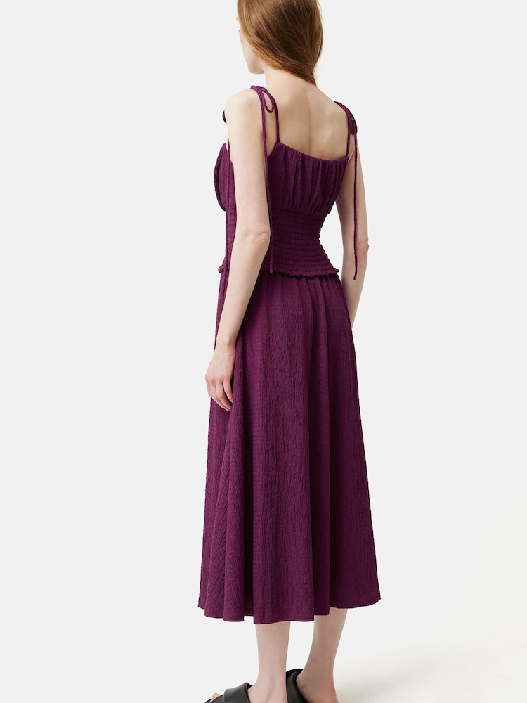Jigsaw Purple Crinkle Jersey Strap Dress - Image 2 of 5