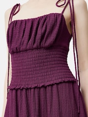 Jigsaw Purple Crinkle Jersey Strap Dress - Image 4 of 5