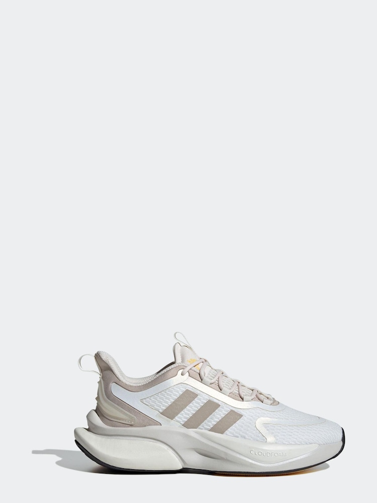 adidas White Sportswear Alphabounce Sustainable Bounce Trainers - Image 1 of 8