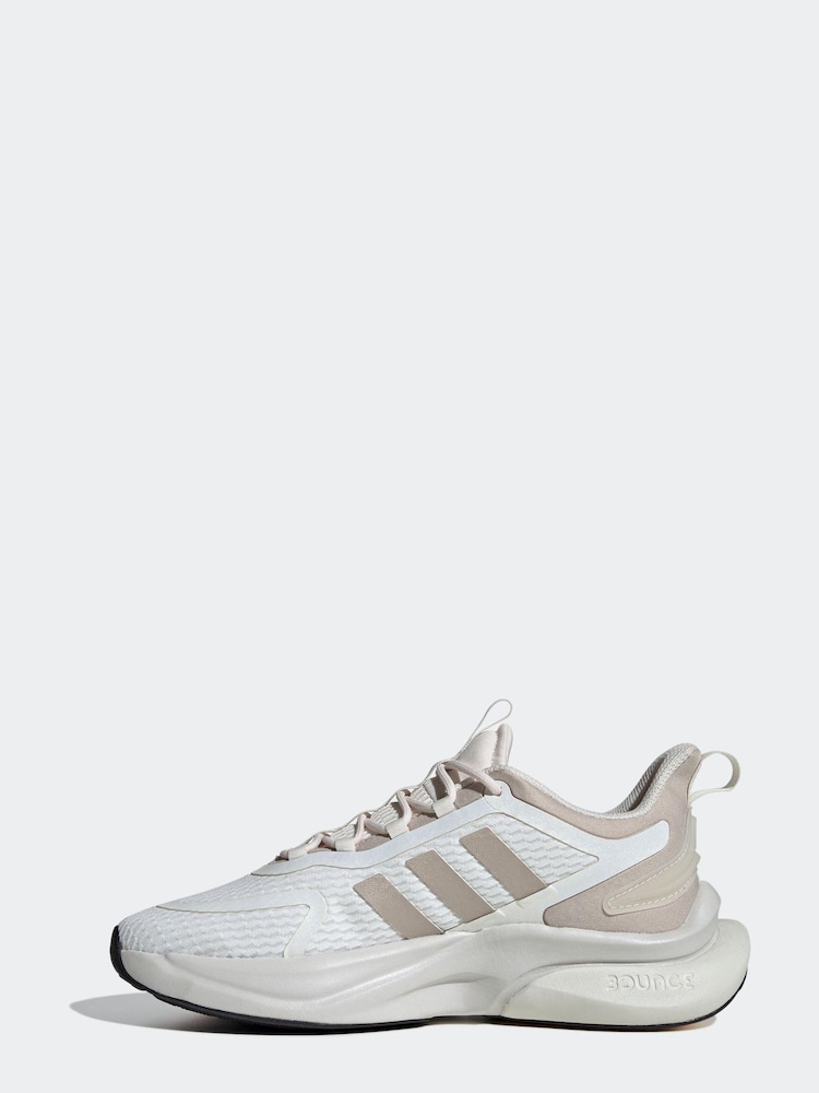 adidas White Sportswear Alphabounce Sustainable Bounce Trainers - Image 2 of 8