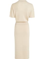 Tommy Hilfiger Cream Open Polo Midi Dress - Image 6 of 6