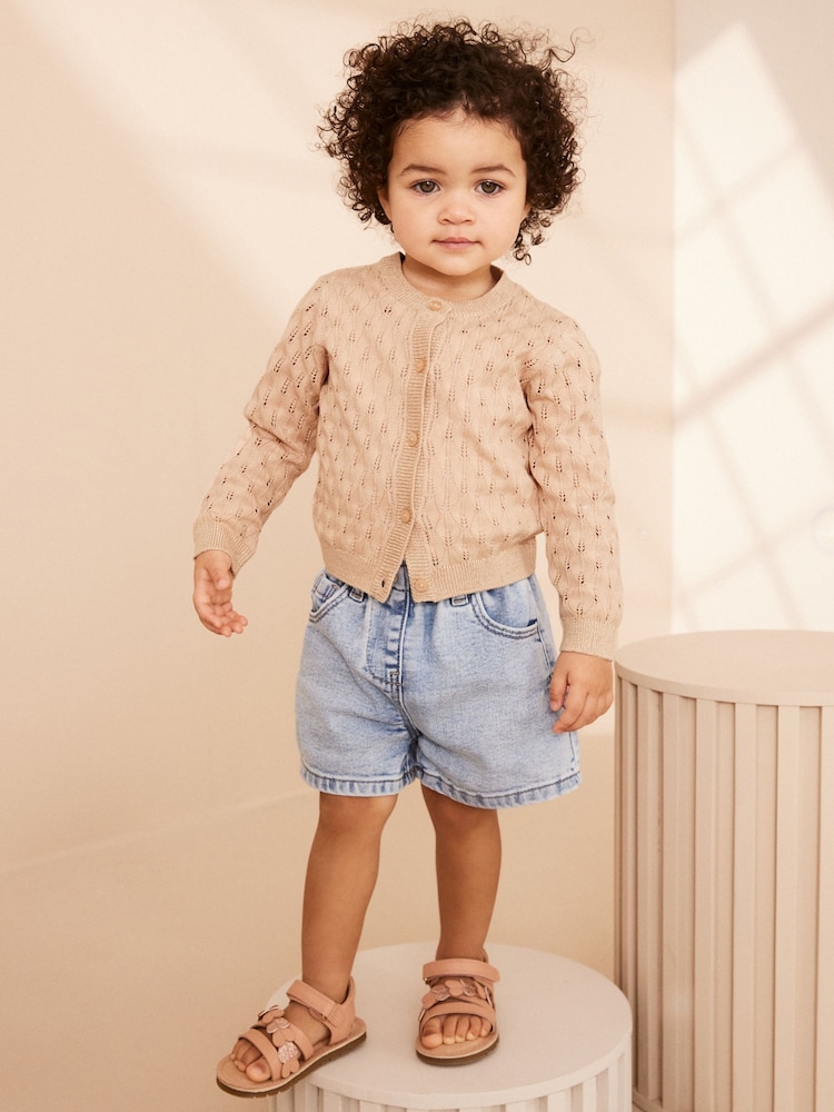 rožnata - Pointelle pletena jopa (3mths-10yrs) - Slika 2 iz 7