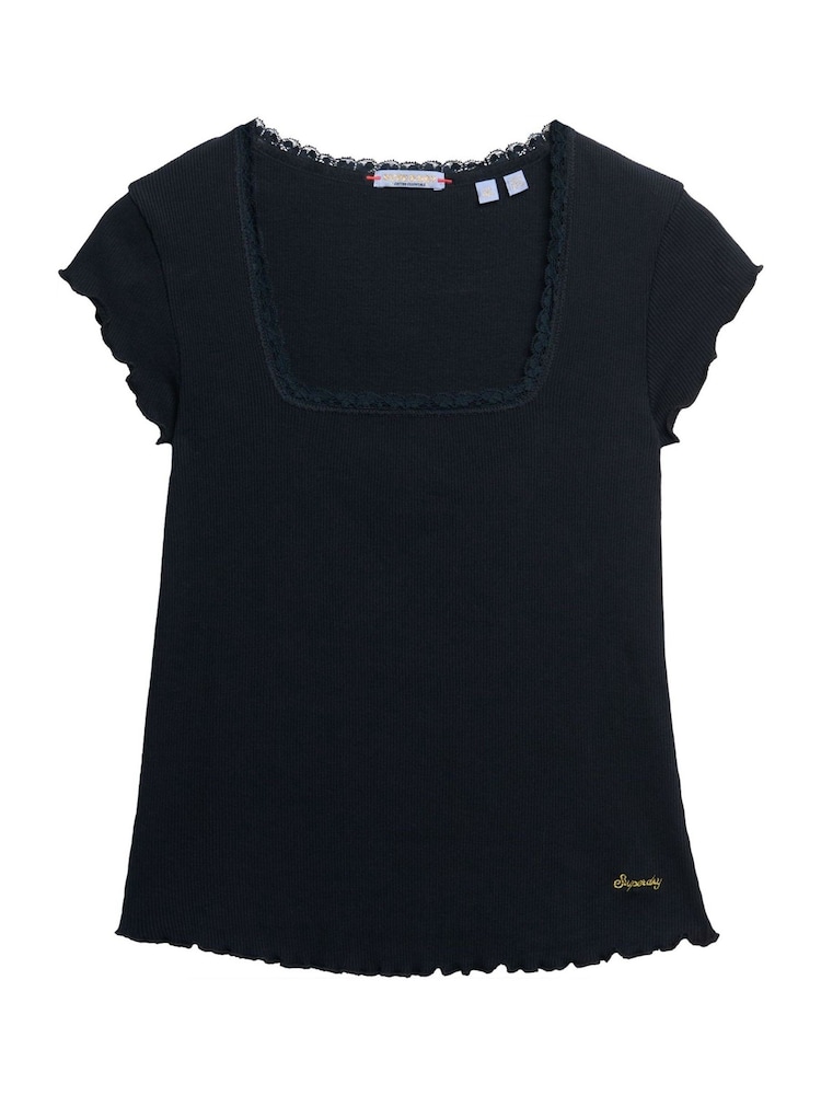 Superdry Essential Square Neck Short Sleeve T-Shirt - 图片5 / 5