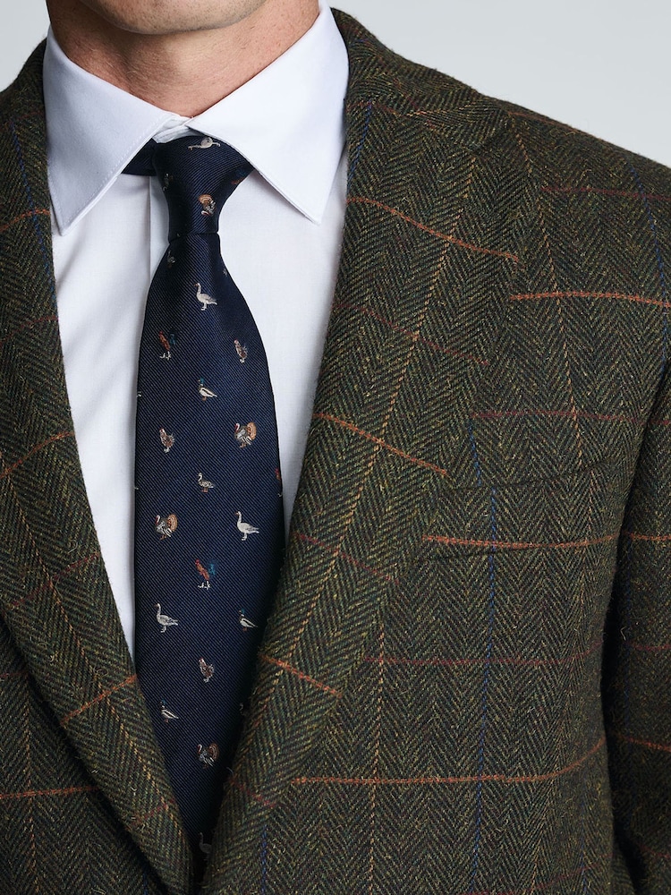 Brook Taverner Green Wool Blend Herringbone Check Jacket - Image 2 of 5 Brook Taverner Green Wool Blend Herringbone Check Jacket - Image 2 of 5