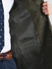 Brook Taverner Green Wool Blend Herringbone Check Jacket - Image 5 of 5