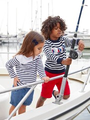 JoJo Maman Bébé Navy Nautical Boat Jumper - Image 2 of 4