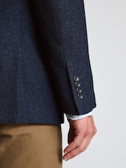 Brook Taverner Blue Wool Blend Herringbone Jacket - Image 4 of 6