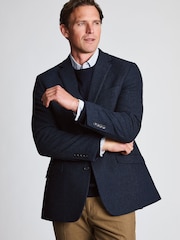 Brook Taverner Blue Wool Blend Herringbone Jacket - Image 6 of 6