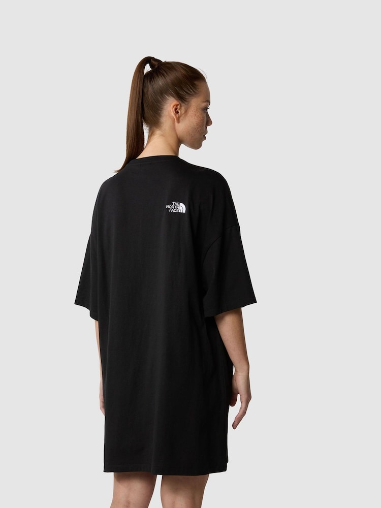 The North Face Black Dark The North Face Oversized Simple Dome 100% Cotton T-Shirt Dress - Image 3 of 3