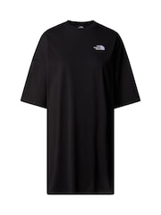 The North Face Black Dark The North Face Oversized Simple Dome 100% Cotton T-Shirt Dress - Image 4 of 5