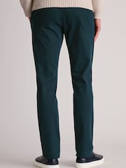 Brook Taverner Teal Blue Italian Fine Twill Stretch Cotton Chinos - Image 2 of 4
