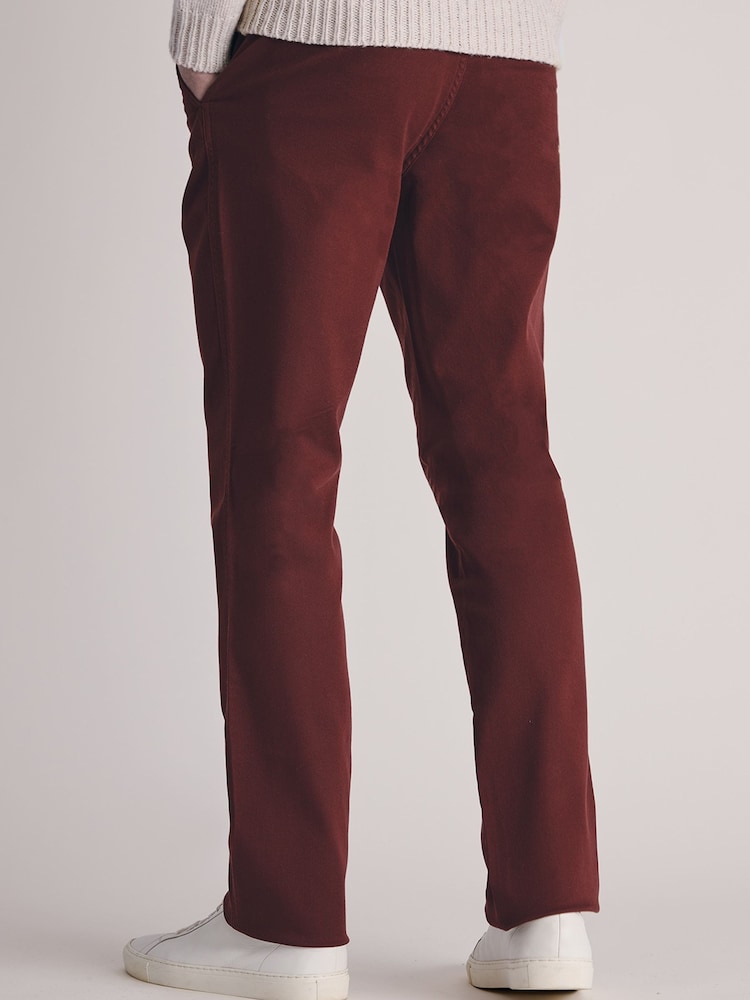 Röd - Vanlig passform - Brook Taverner Cavalry Twill Stretch Byxor - Bild 2 av 4