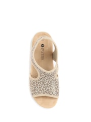 Pavers Wide Fit Leopard Print Pull-On Sandals - Image 5 of 6